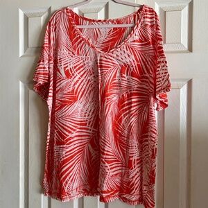 Plus size V neck tee shirt